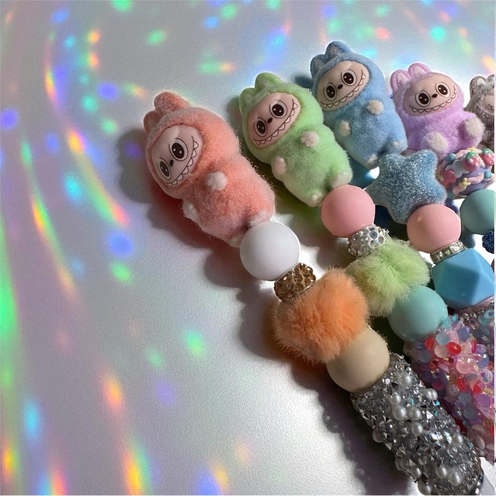 Back in stock !.Handcrafted pens . Rainbow theme Labubu…price is for 1 pen . - Picture 4 of 7